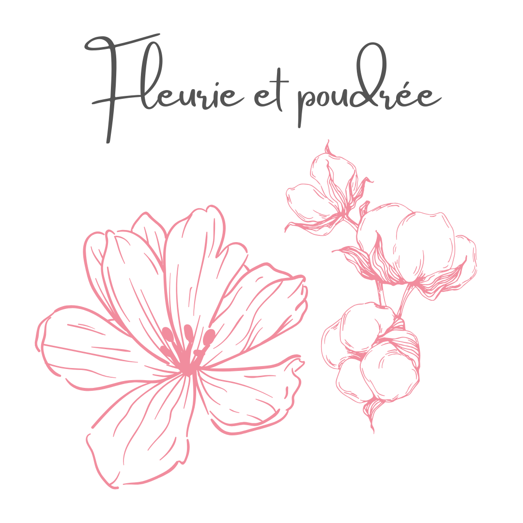 Bougie parfumée florale et poudrée
