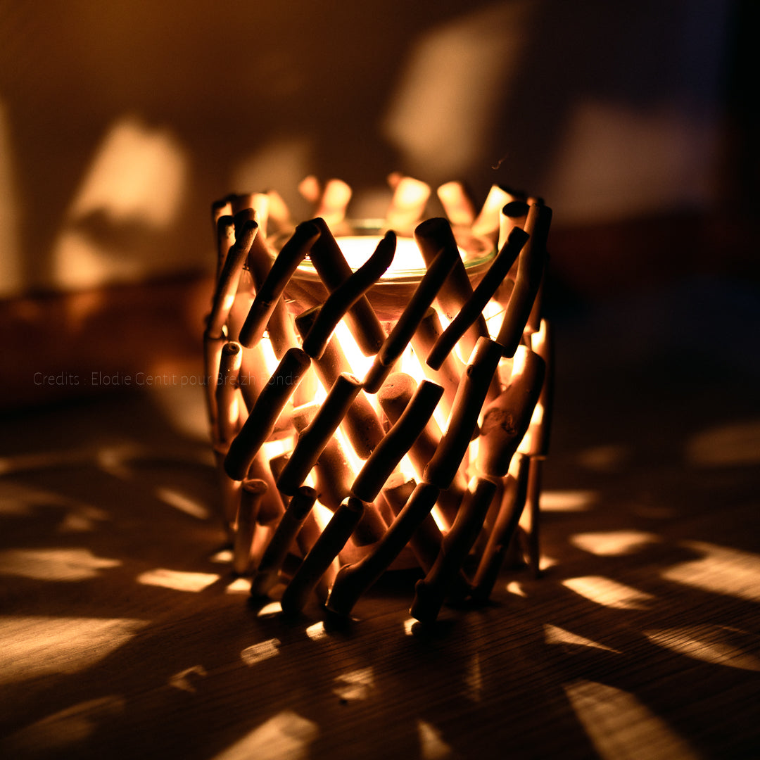 Lampe en bois diffuseur de parfum